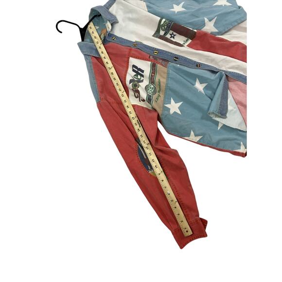 Vintage Boxer Americana Shirt Mens XL Red White Blue Button-Up Patriotic - Picture 13 of 15